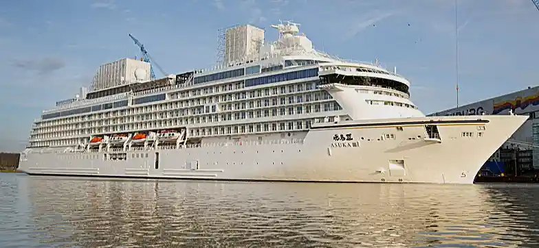 Wurde bereits im vergangenen Jahr in Emden ausgerüstet: „Asuka III“. Foto: Meyer Werft